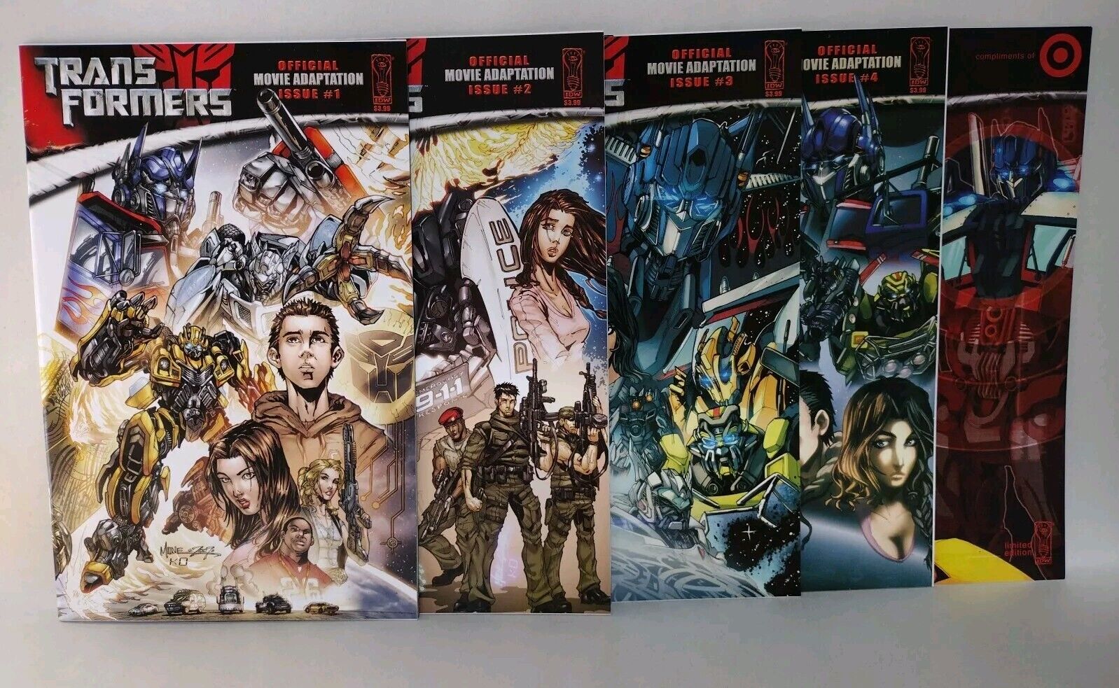 Transformers Graphics TRANSFORMERS Official Movie Adaptation (2007) Complete IDW Comic Lot S ...
