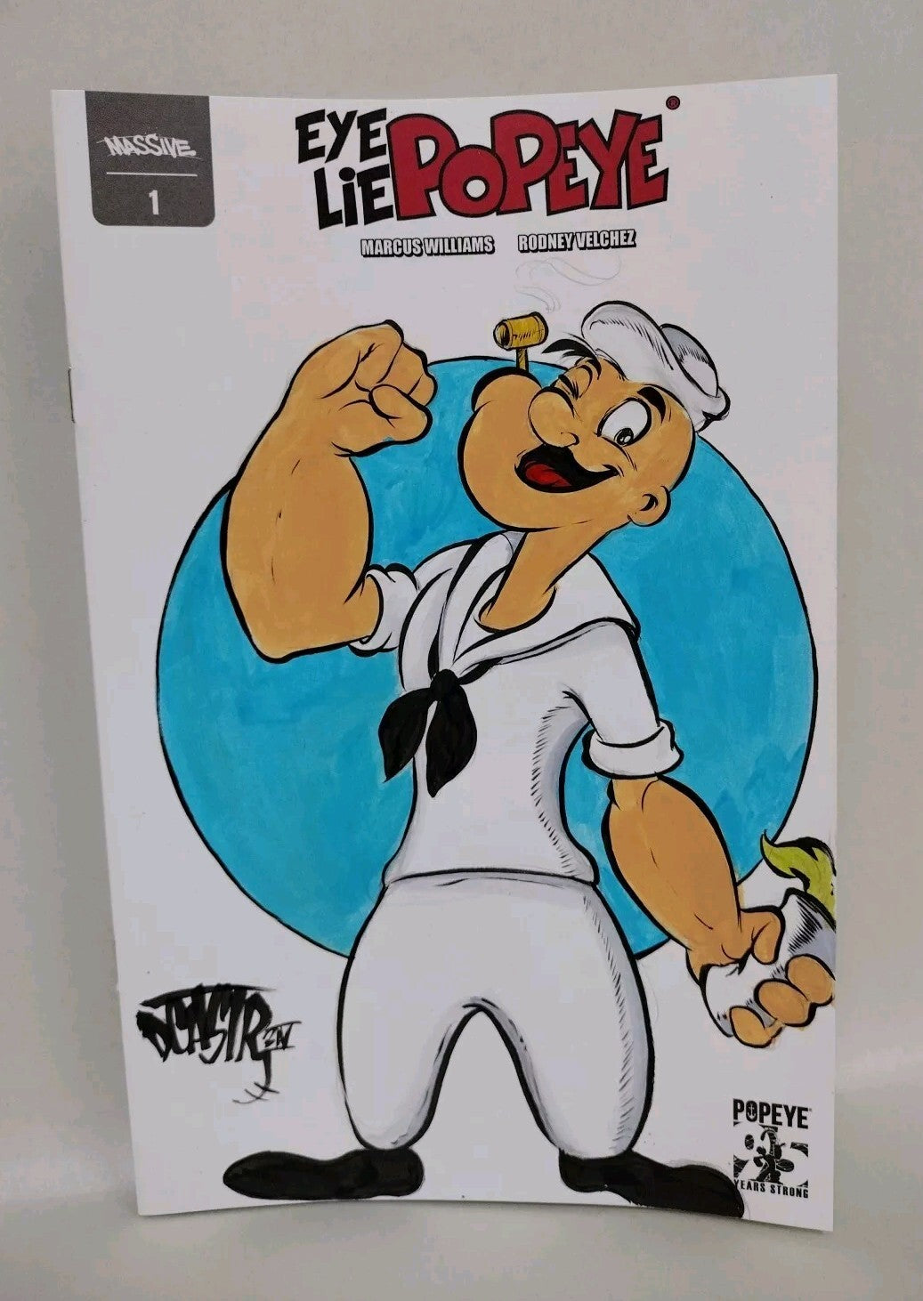 Popeye Eye Lie #1 (2024) Massive Sketch Variant Comic W Original Art