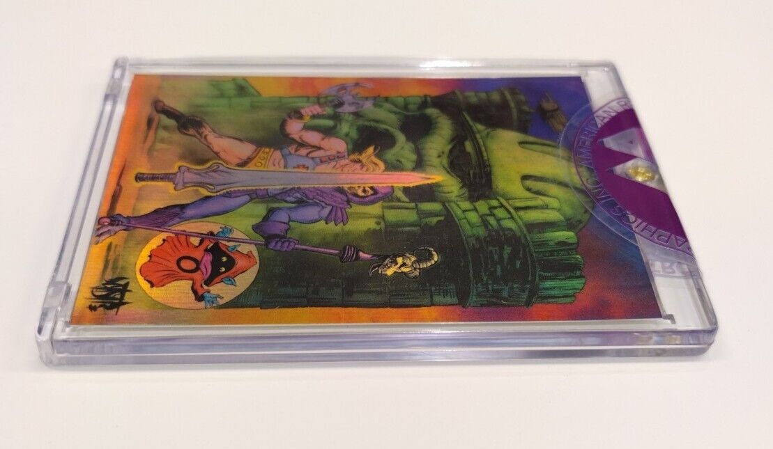 MOTU Holochrome Card New Sealed Signed Power-Con Exclusive Trading Card ( NEW )
