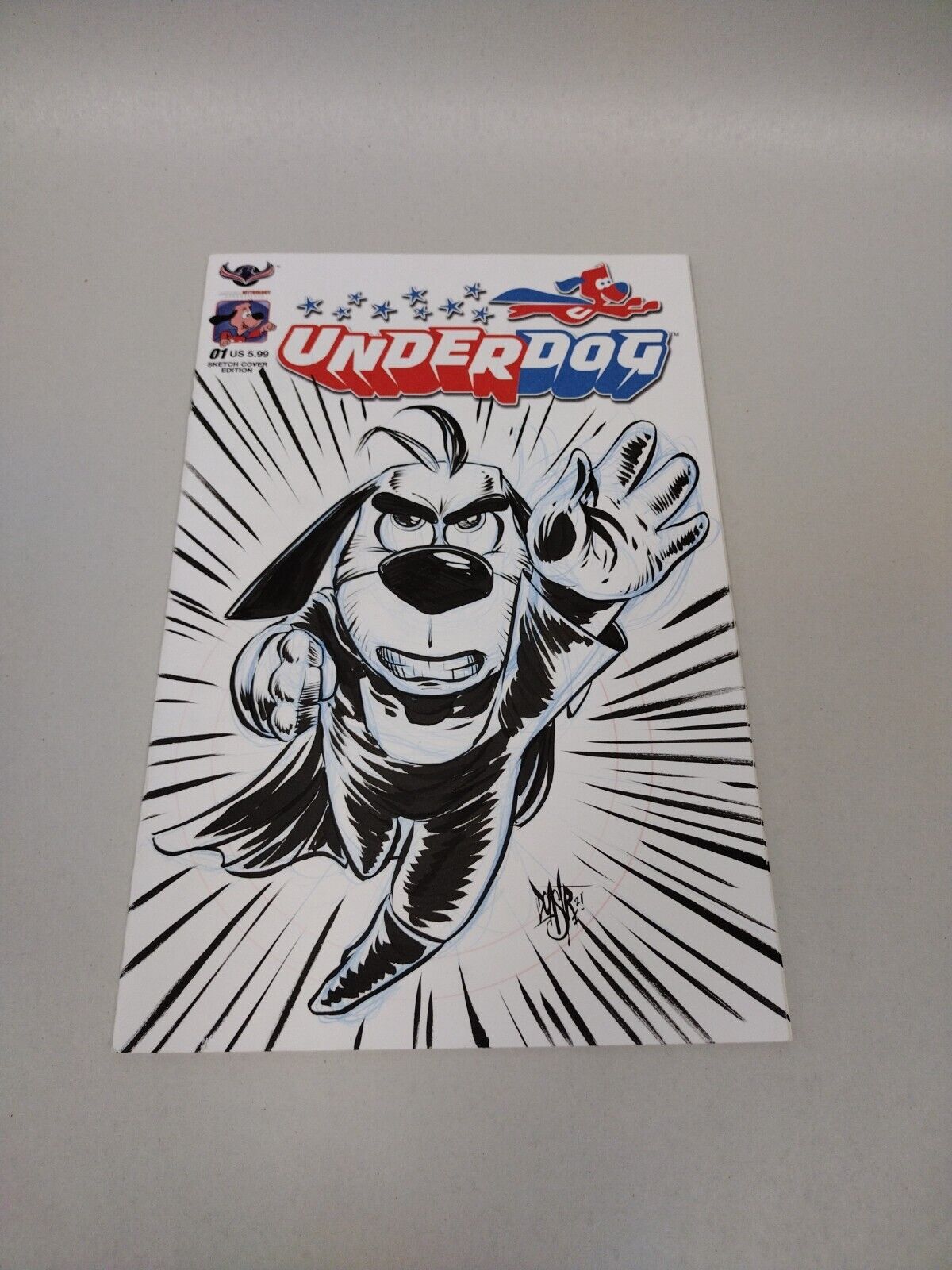 Under Dog #1 Blank Cover Variant w Original Art Dcastr 