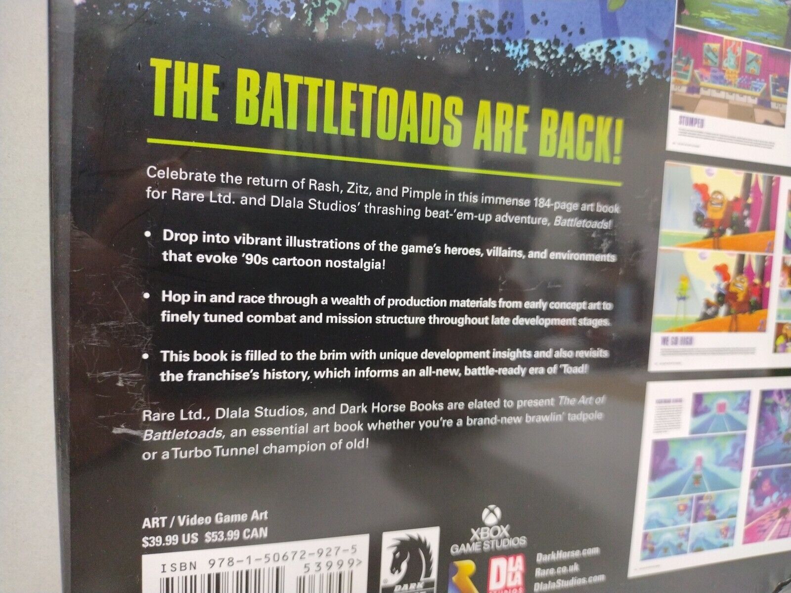 Art Of Battle Toads Dark Horse Hardcover Video Game Design HC New Sealed