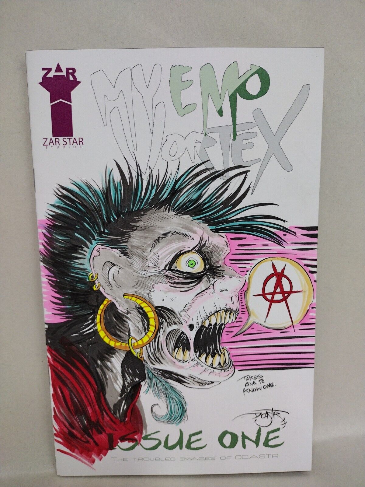 MY EMO VORTEX #1 (2016) ZS Studios Sketch Cover W Original Seer Art Dave Castr