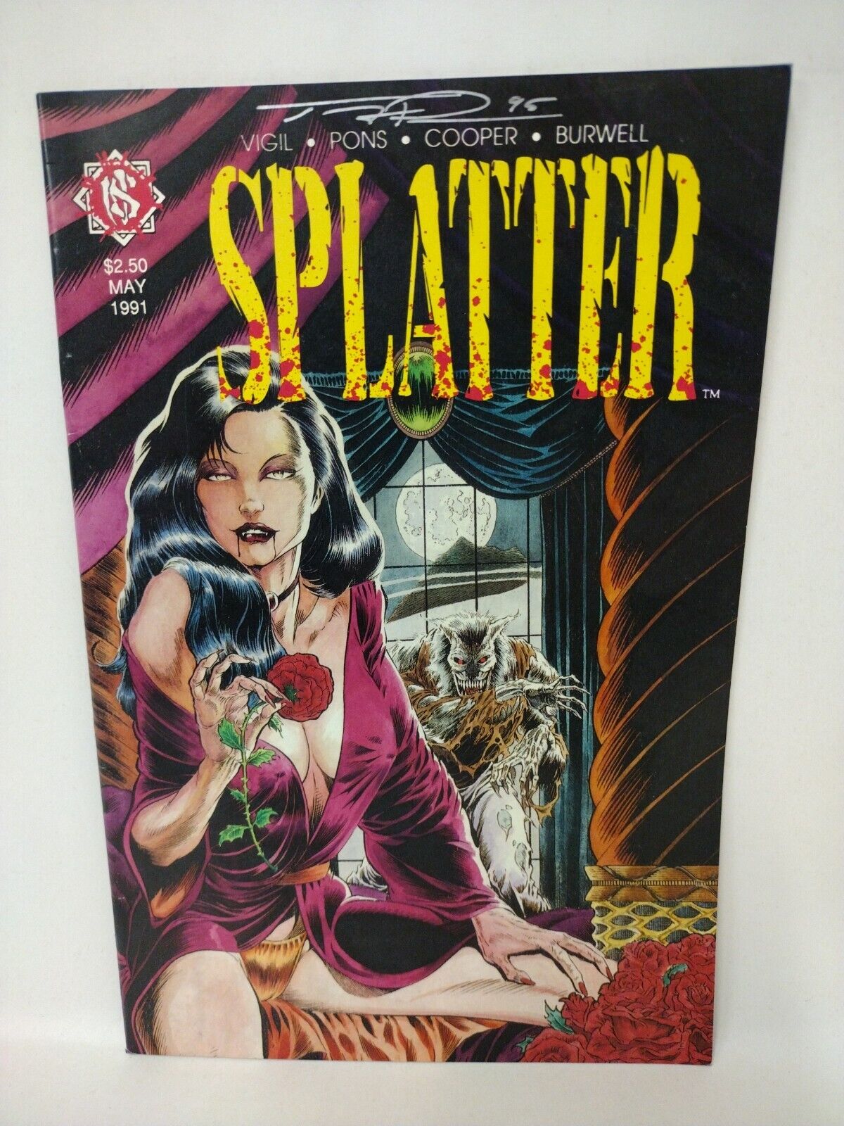 Splatter #1 (1991) Northstar Comic Tim Vigil Art Signed Tommy Pons 