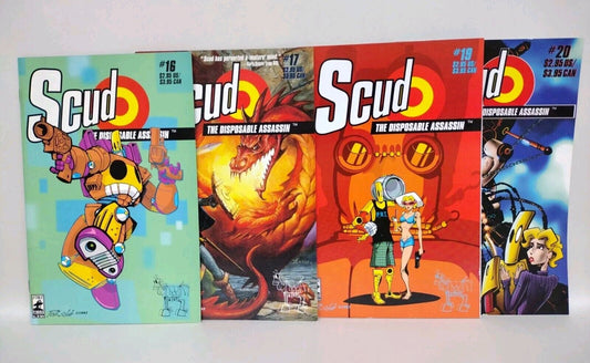 SCUD The Disposable Assassin (1998) Fireman Press #16 17 19 20 Rob Schrab 