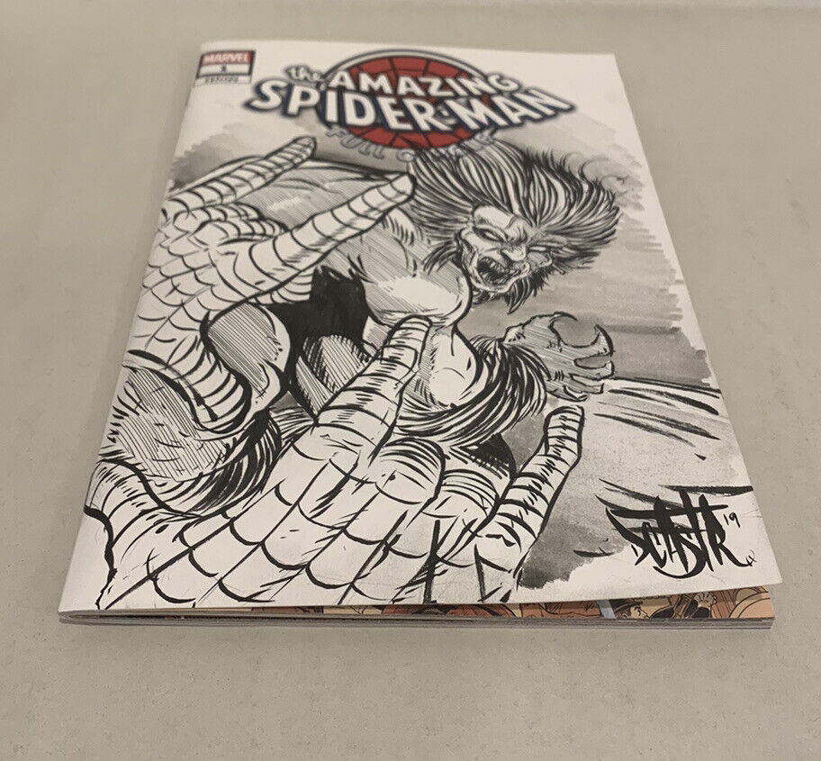 SPIDER-MAN, AMAZIN #1 Blank Sketch Variant Cover Comic W Original Art Dave Castr