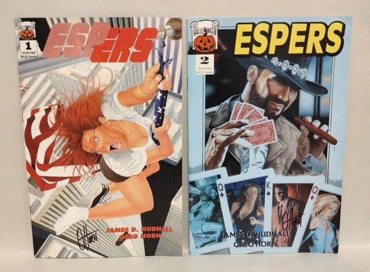 ESPERS (1997) Vol 2 Halloween Comic Lot Set 1 2 Signed Greg Horn