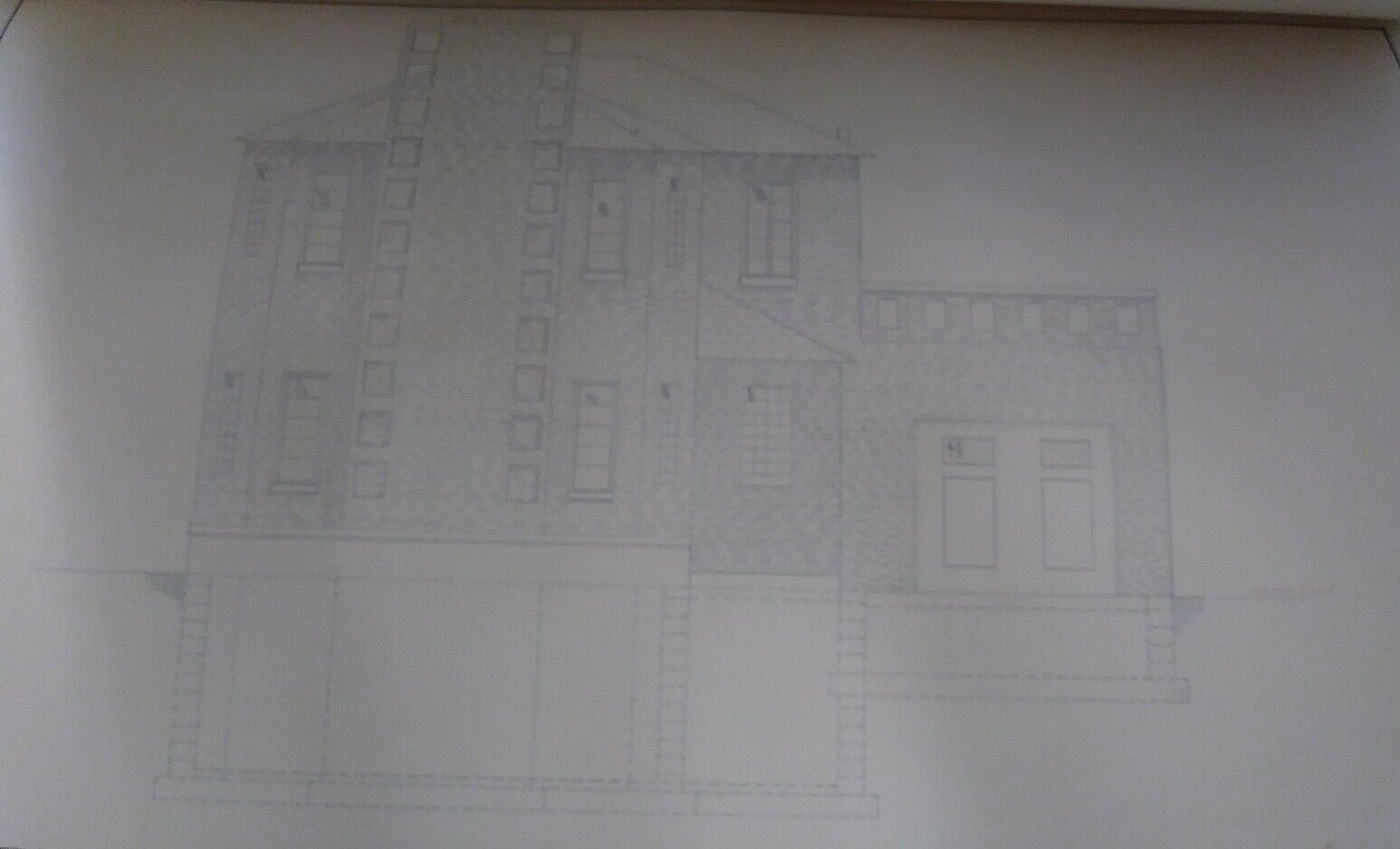 1951 Architectural Drawings Of Jon Collins Later to Become Aeronautical Engineer