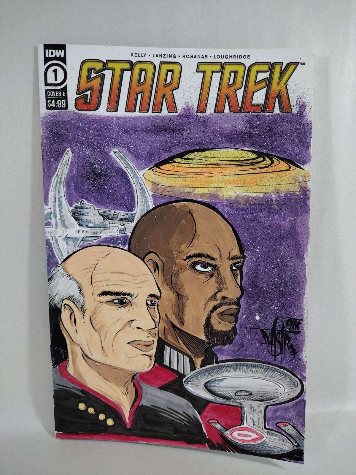 Star Trek #1 (2022) IDW Sketch Cover Variant Comic W Original Dave Castr Art