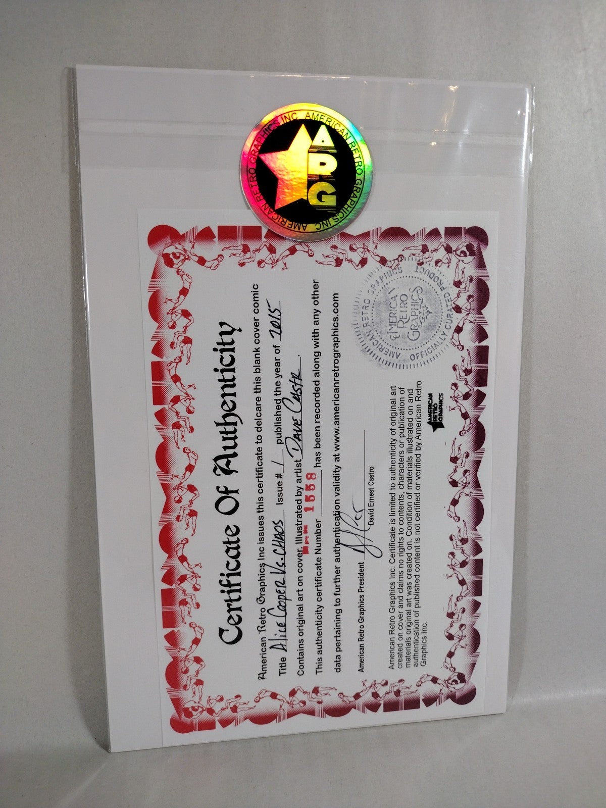 Alice Cooper vs Chaos 1 (2015) Dynamite Sketch Cvr Variant W Comic Original Art 