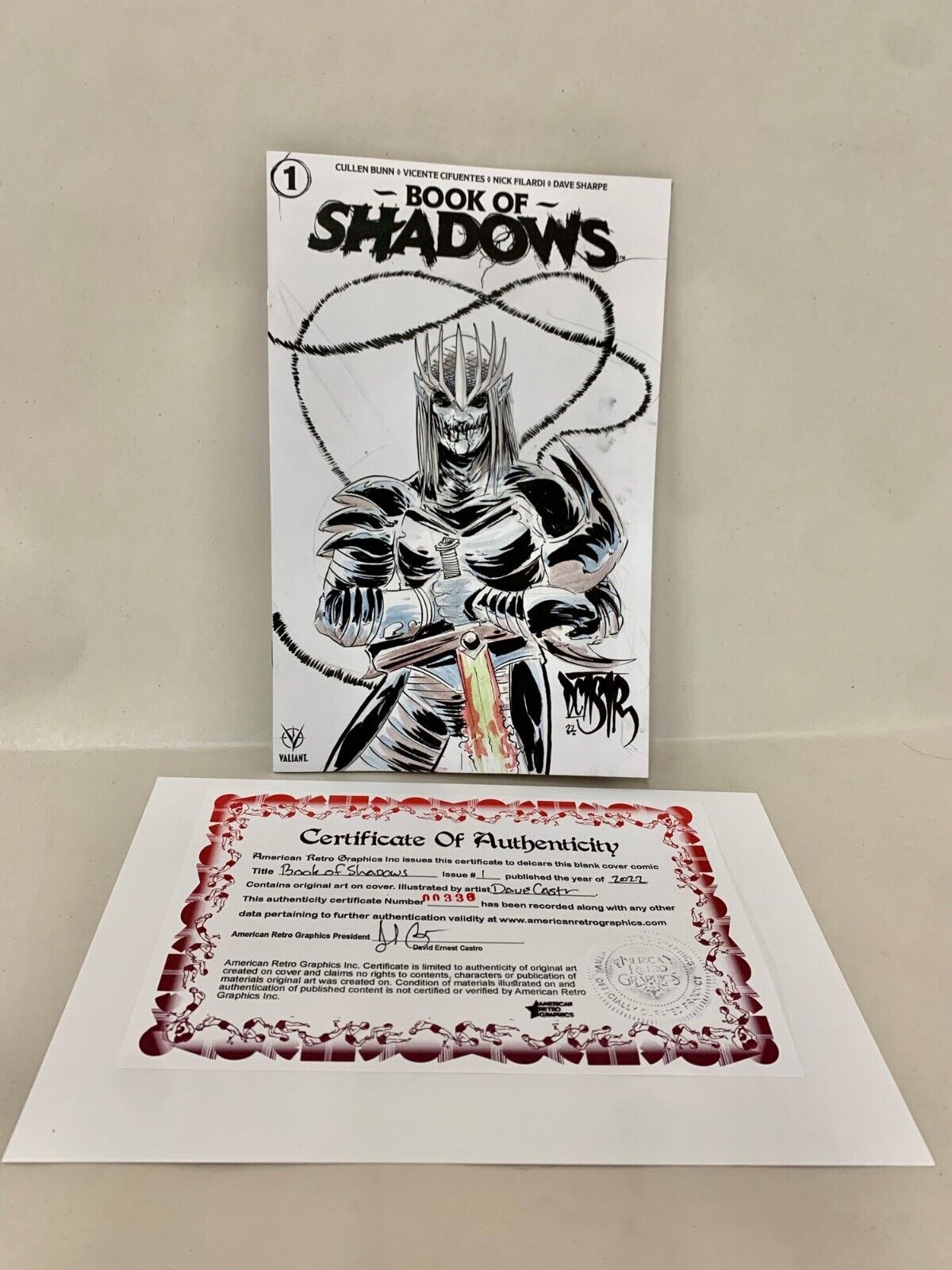 Book of Shadows #1 (2022) Blank Cover Valiant Comic w Original Dave Castr Art