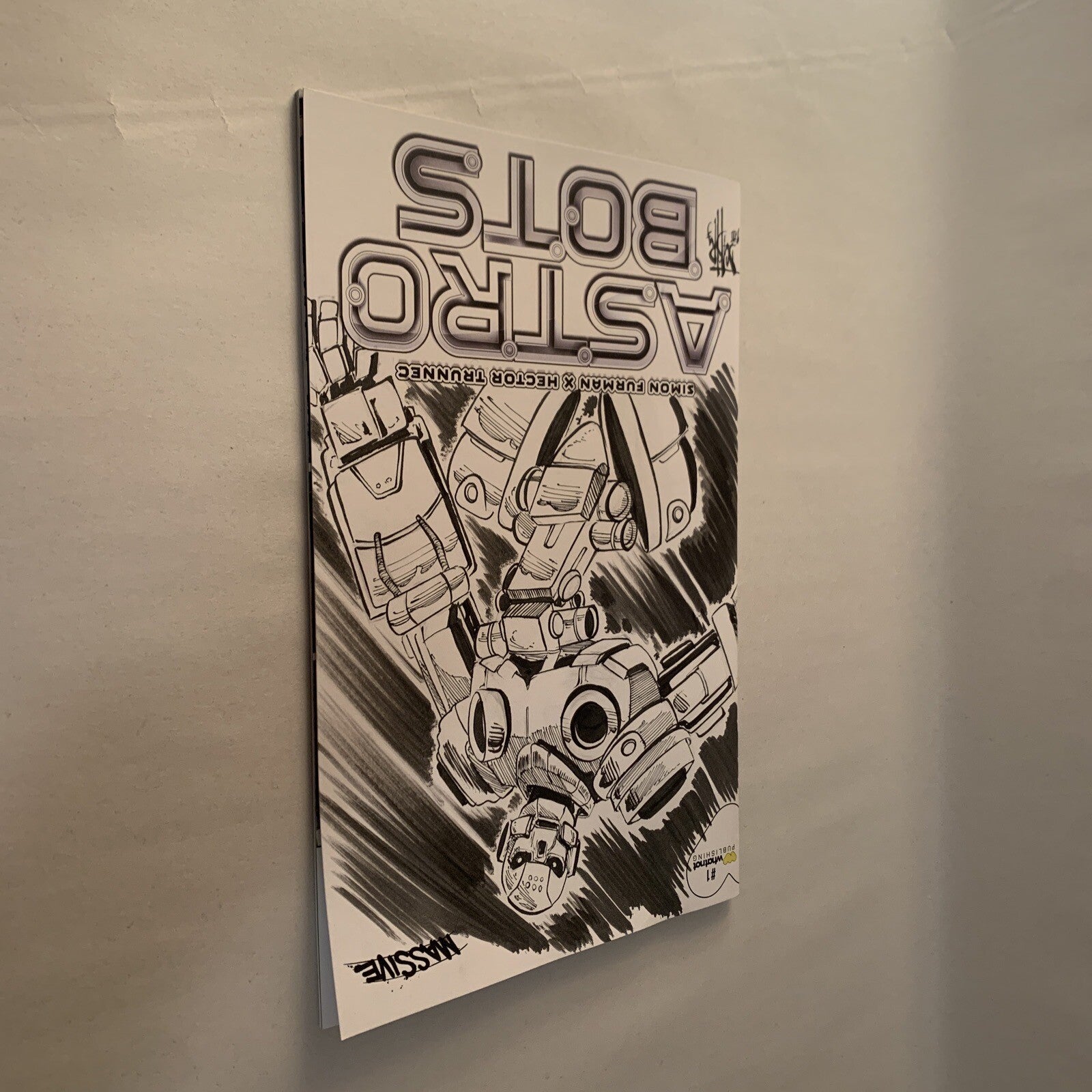 ASTRO BOTS #1 (2023) Blank Sketch Cover Comic W Original DCastr Art