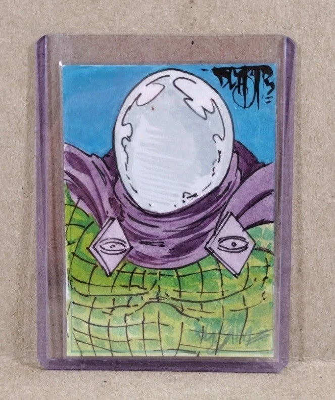 Dave Castr Crusin (2025) OAC Sketch Card W Original Marvel Mysterio Art ACEO