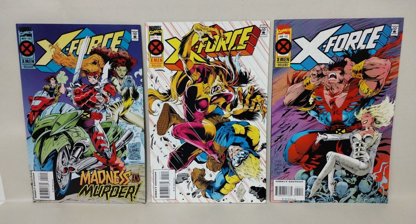 X-Force #40 41 42 (1994) Marvel Comic Set Lot of 3 Tony Daniel 