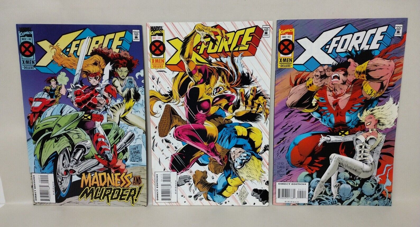 X-Force #40 41 42 (1994) Marvel Comic Set Lot of 3 Tony Daniel 