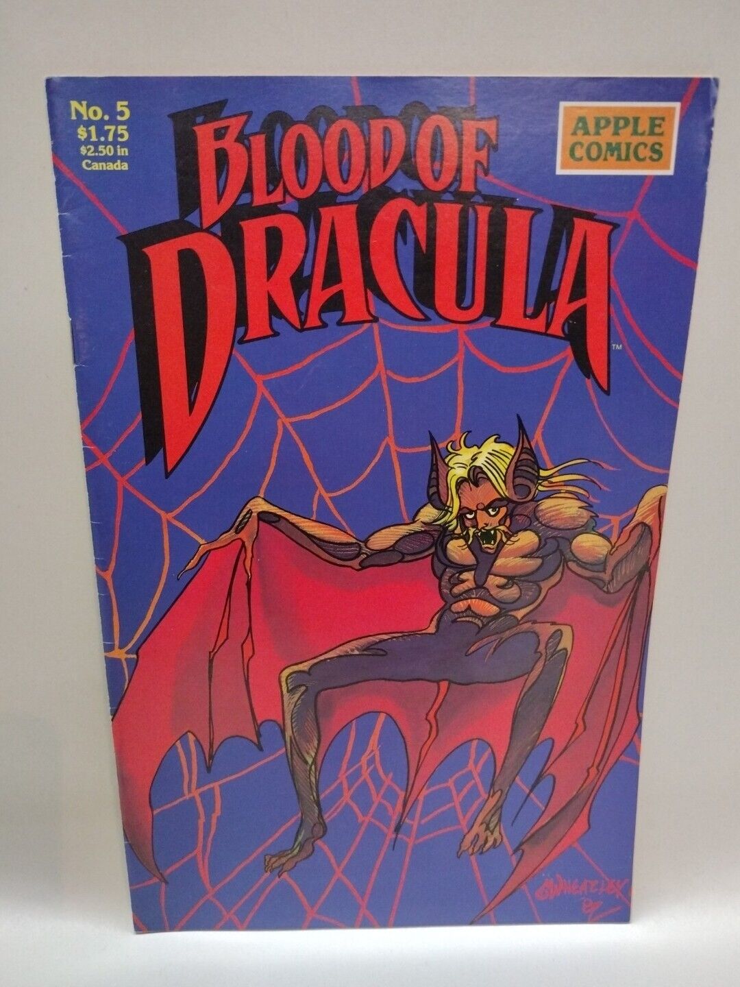 Blood of Dracula (1988) #5 Mark Wheatley Cover Art Apple Comics