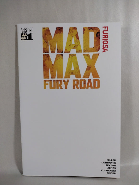 Mad Max Fury Road Furiosa 1 (2015) DC Vertigo Blank Sketch Variant Cover New NM