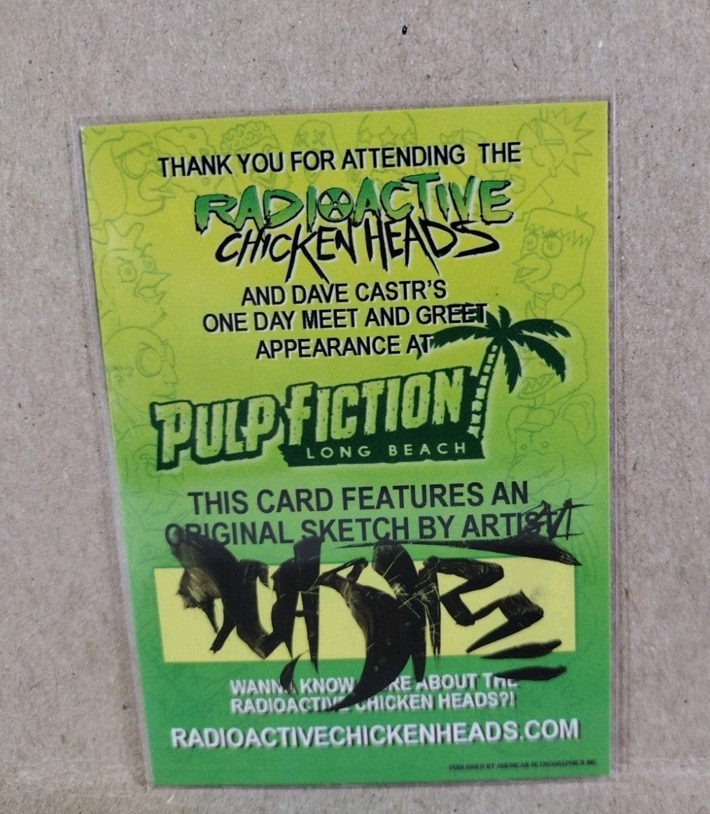 Radioactive Chicken Heads Exclusive Sketch Card W Original Frankenchicken Art