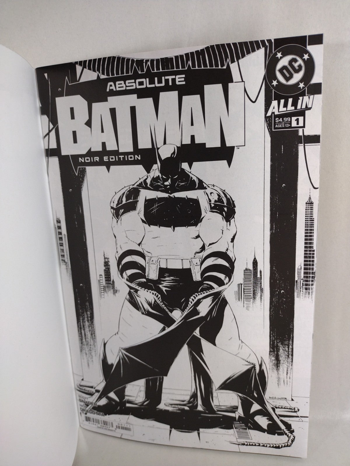 ABSOLUTE BATMAN Noir Edition #1 (2025) DC Comic Black Blank Sketch Cover NM