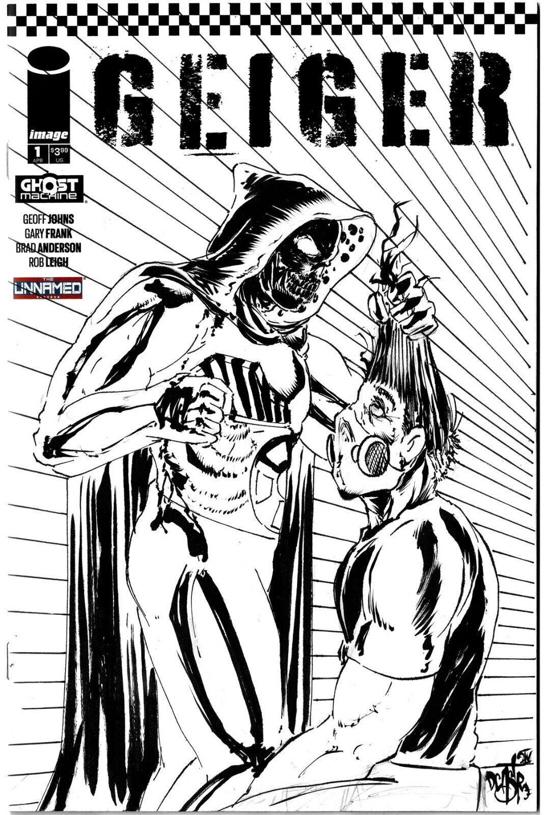 Geiger #1 (2024) Ghost Machine Image Comic Sketch Variant Cover W Original Art