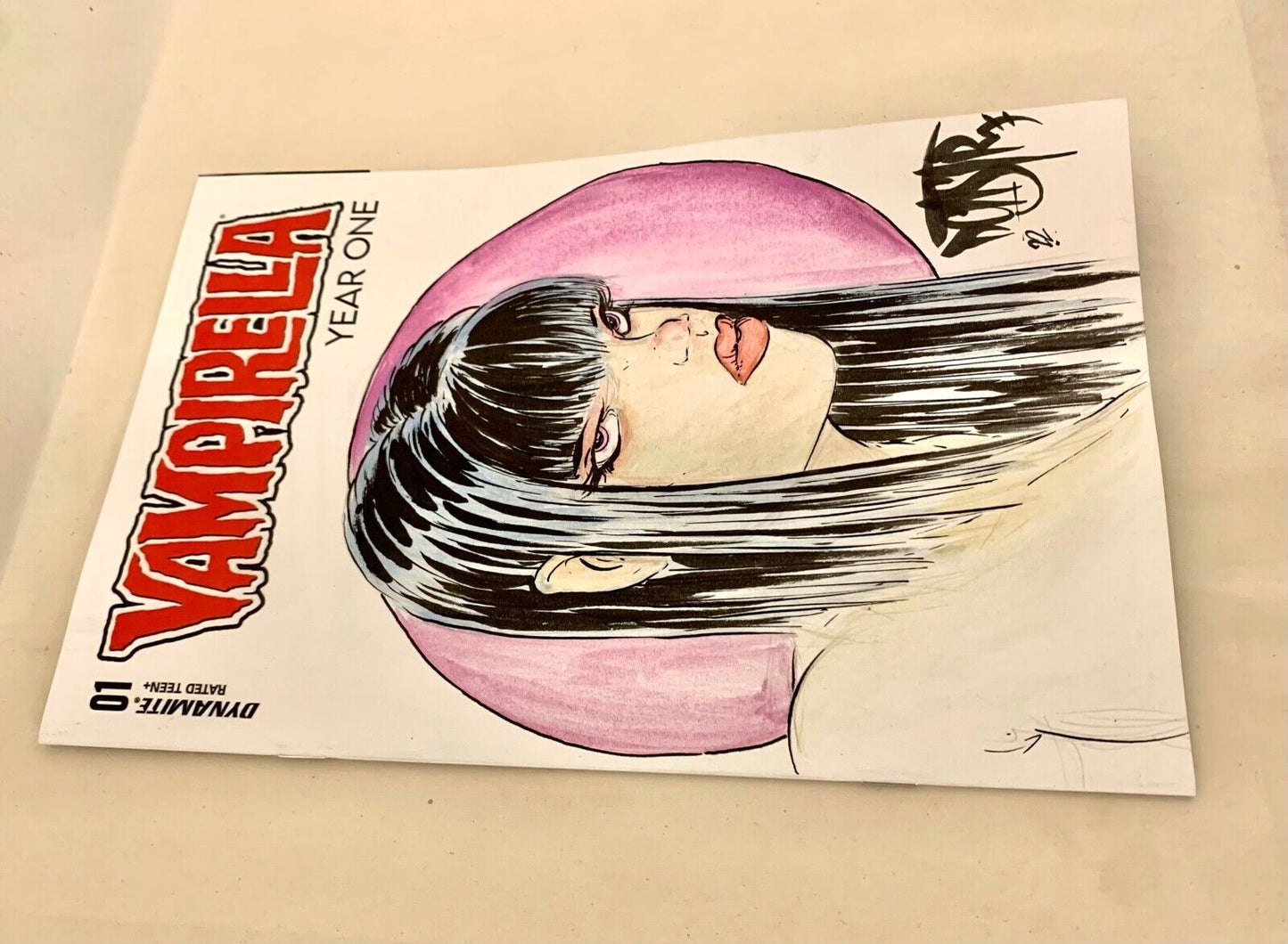 Vampirella Year One #1 (2022) Blank Cover Variant Comic W Original 1/1 Art