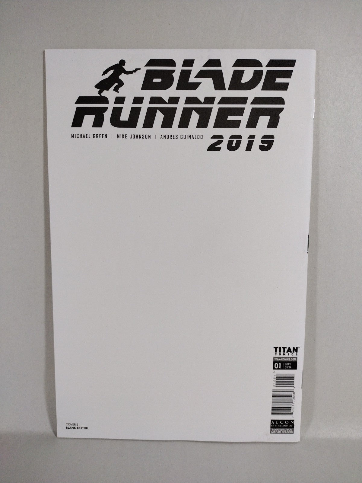 Blade Runner 2019 #1 (2019) Titan Comic Blank Sketch Variant Cover Comic New NM