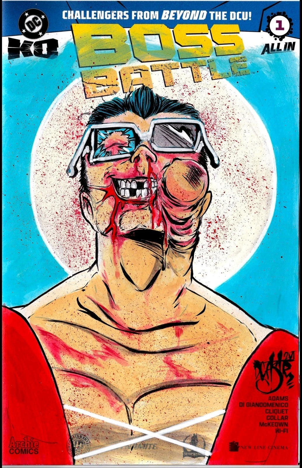 DC KO Boss Battle #1 (2026) Sketch Cover Comic W Original DCastr Plastic Man Art