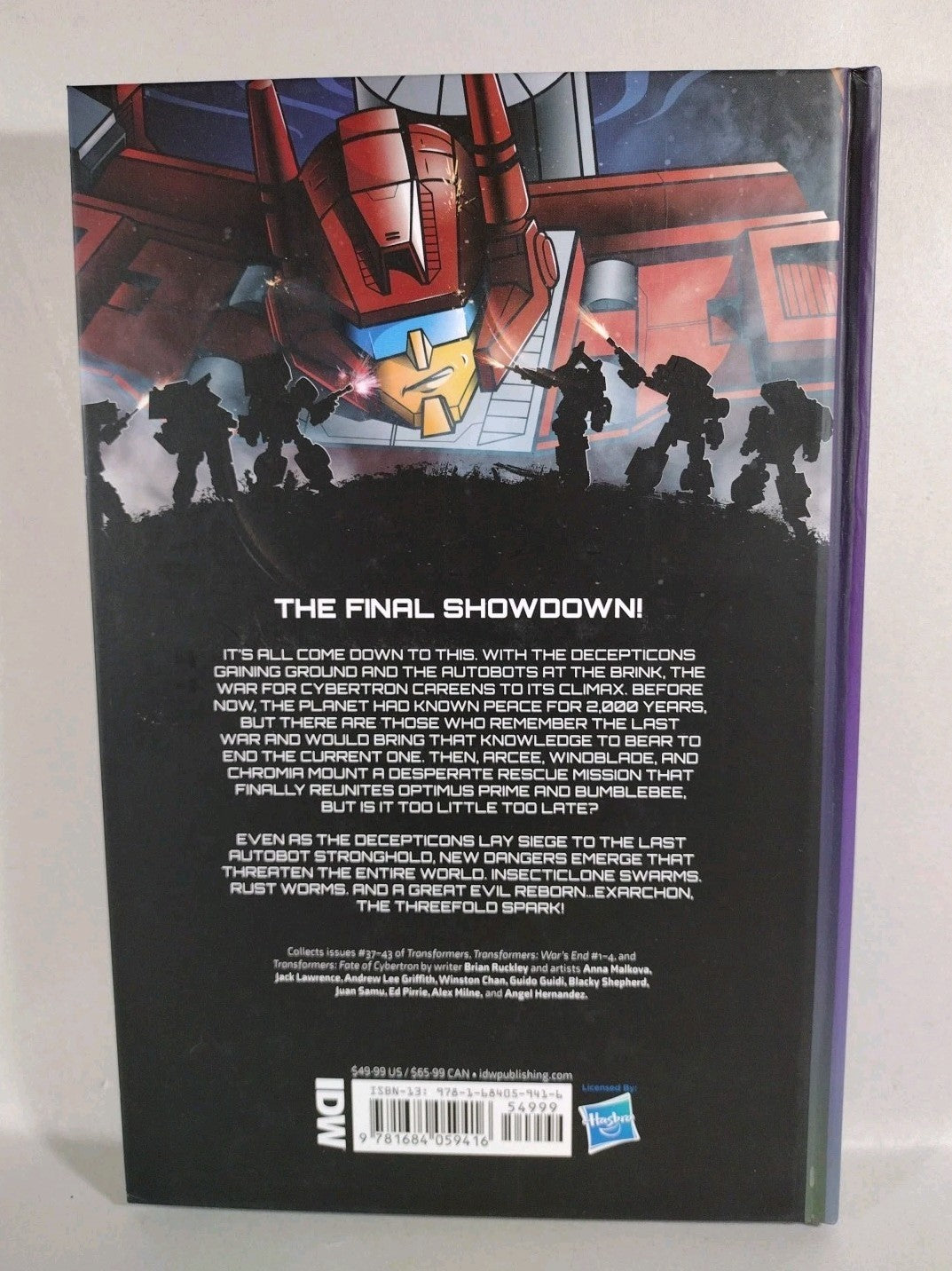 Transformers Vol 6 (2022) War's End IDW Hardcover 1st Print