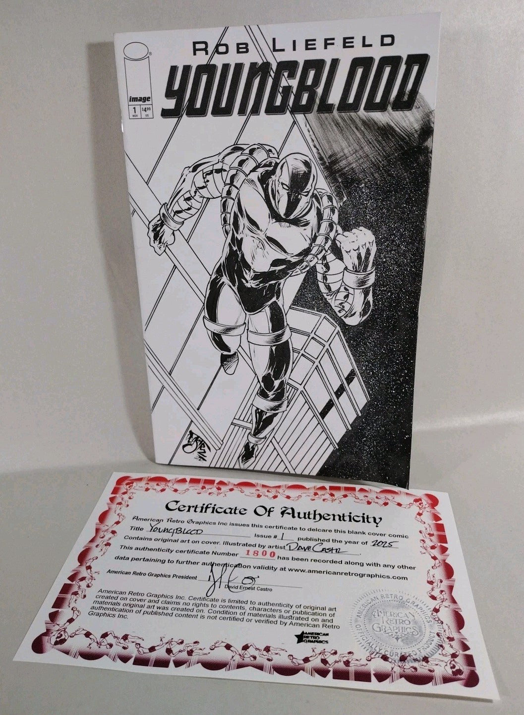 Youngblood #1 (2025) Rob Liefeld Image Sketch Cover Comic W Original DCastr Art