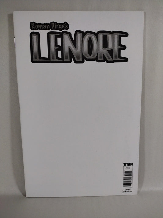 Lenore #1 (2019) Roman Dirge Titan Comic Blank Sketch Cover Variant NM
