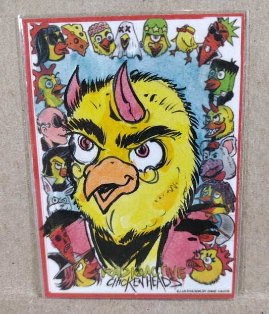 Radioactive Chicken Heads Exclusive Sketch Card W Original Pollo Diablo Art