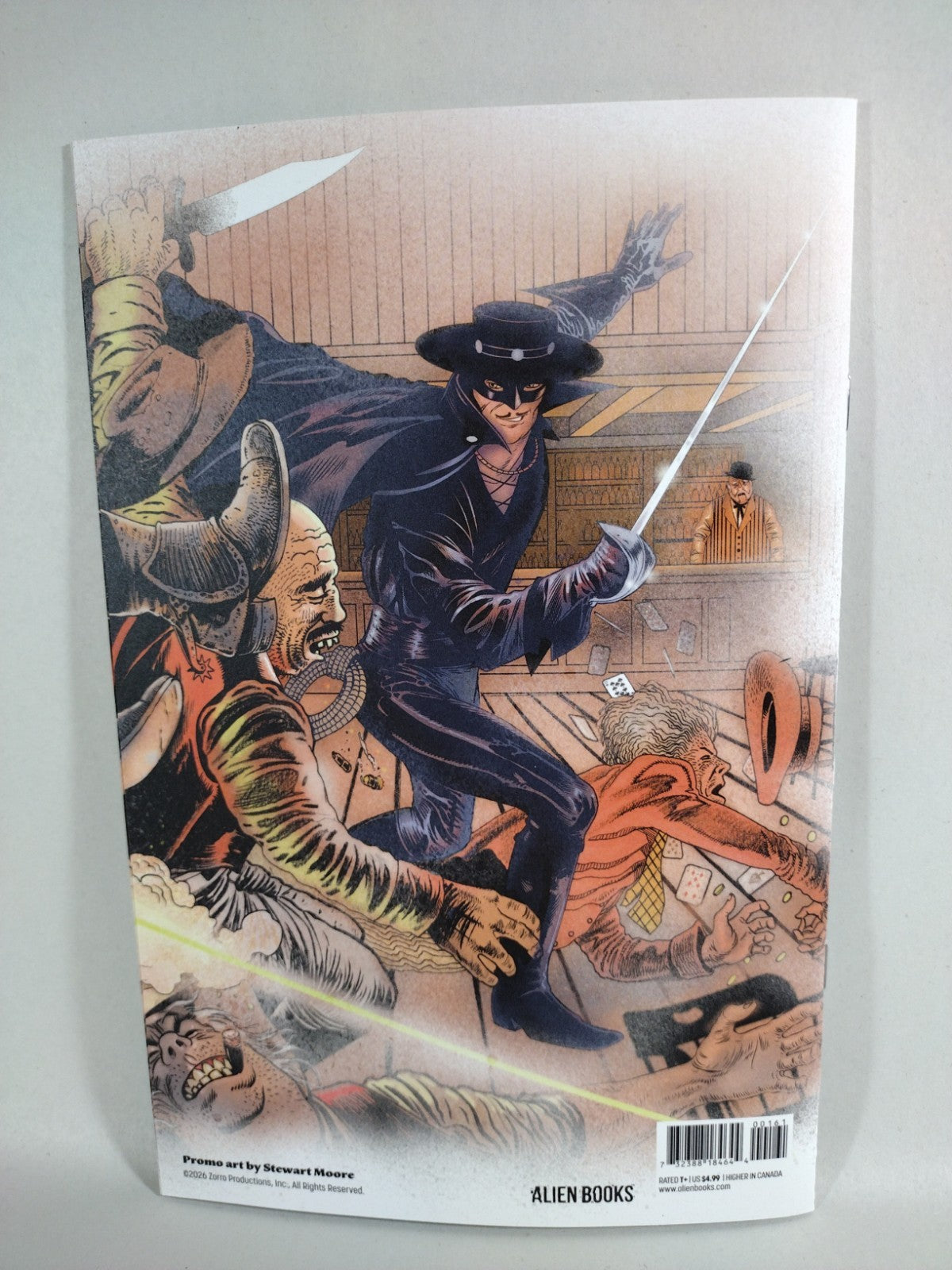 Zorro 1 (2026) Alien Books Sketch Variant Cover Comic W Original Dave Castr Art