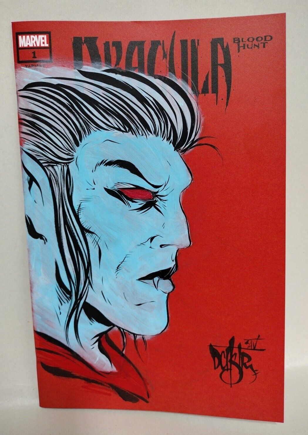 Dracula Blood Hunt #1 (2024) Marvel Comic Red Sketch Var W Original Dcastr Art