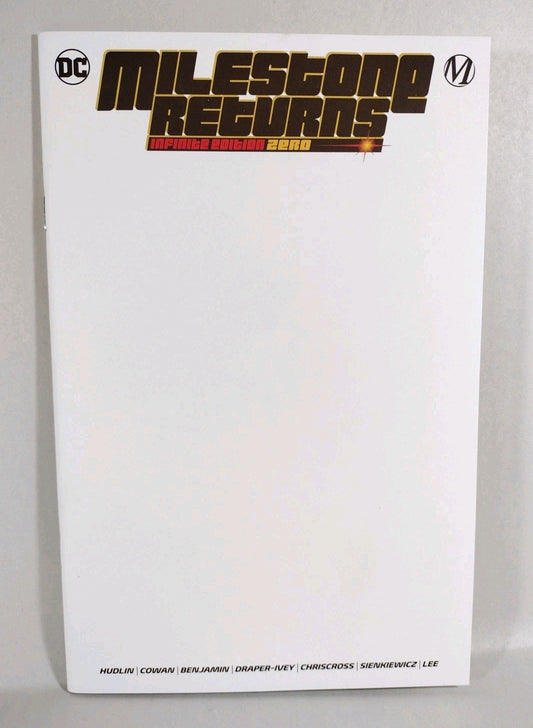 Milestone Returns Infinite #0 (2021) DC Blank Sketch Variant Cover Comic New NM
