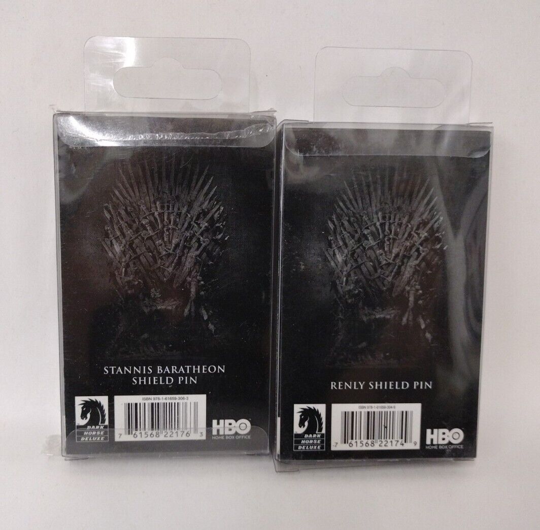 Game Of Thrones (2006) Dark Horse Shield Pin Set Lot of 5 Greyjoy Night King ++