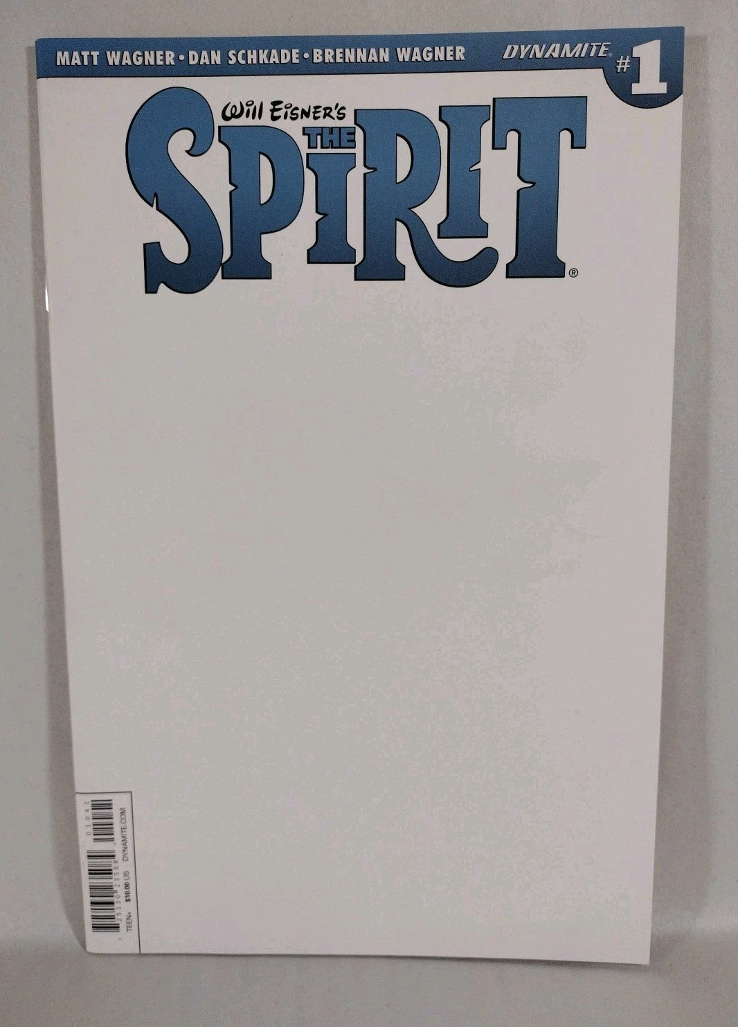 Will Eisner's The Spirit #1 2015 Dynamite Comic Blank Sketch Variant Cover VF-NM