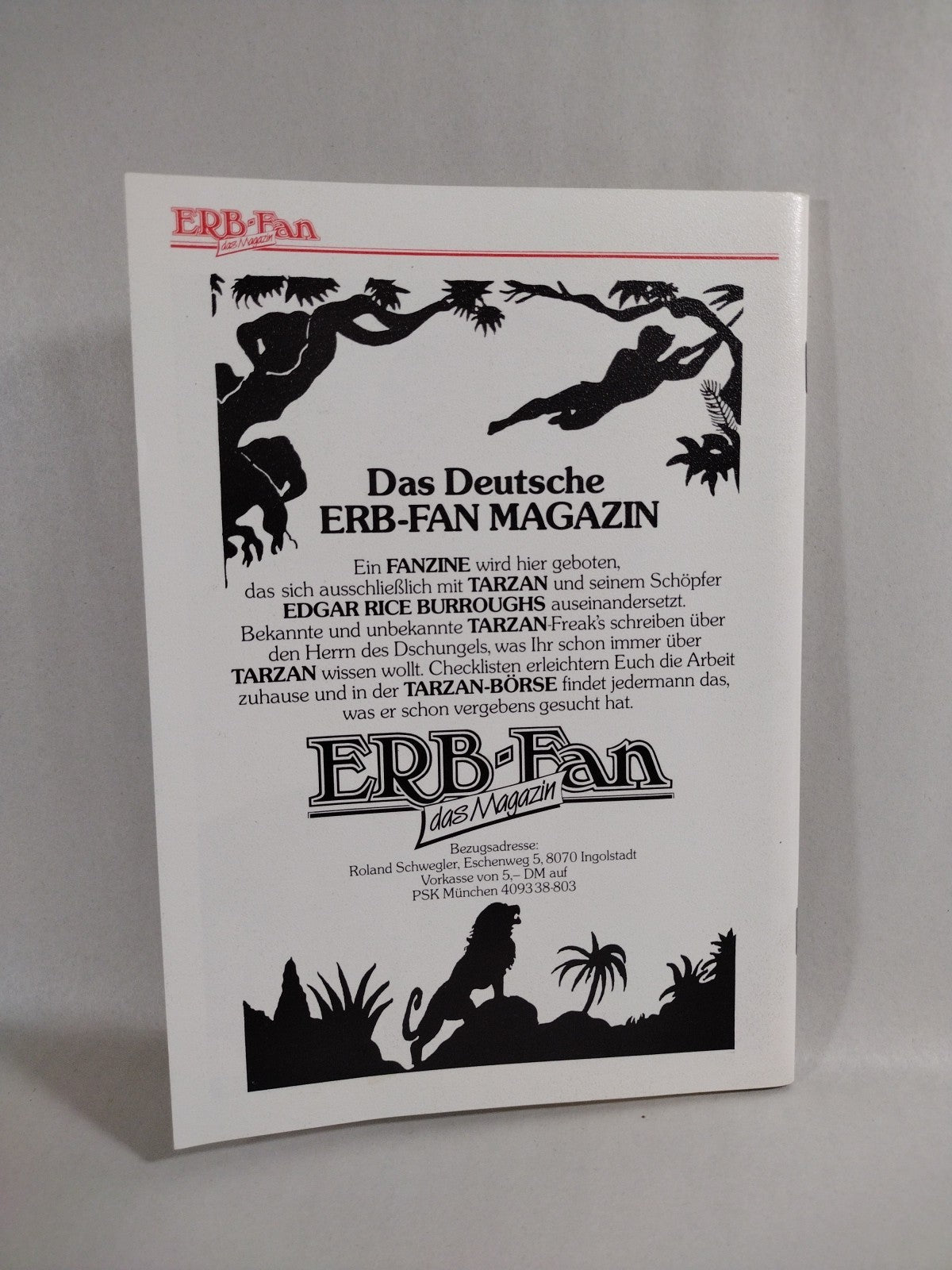 ERB Fan Das Magzin (1988) German Text  Fanzine Lot Set #14 15 Mike Grell Tarzan
