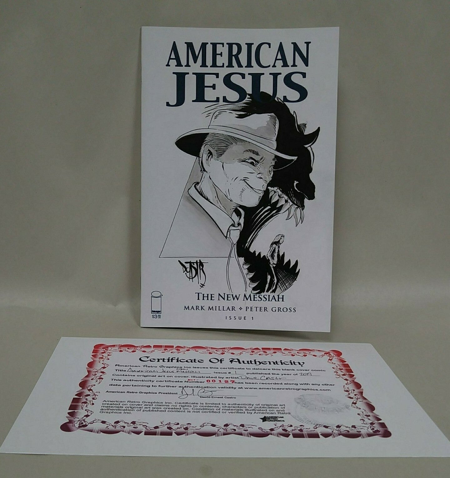 American Jesus #1 (2019) Image Sketch Cover Variant Comic W Original DCastr Art