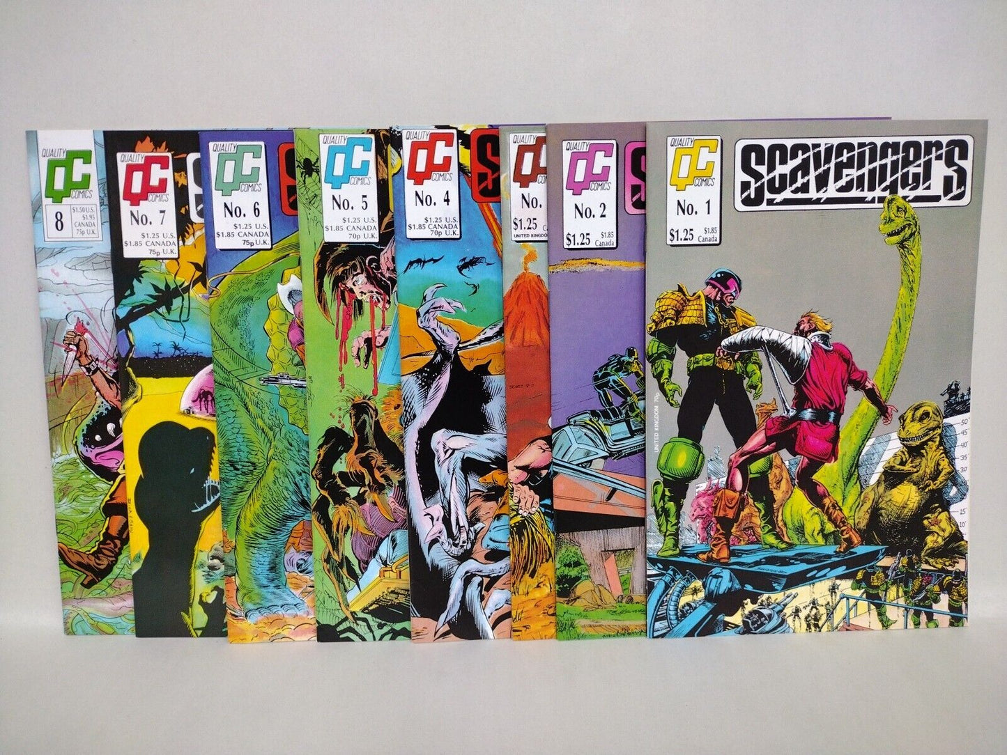 Scavengers (1987) SQP Quality Comic Lot #1 2 3 4 5 6 7 8 Hell Trekers 2000ad