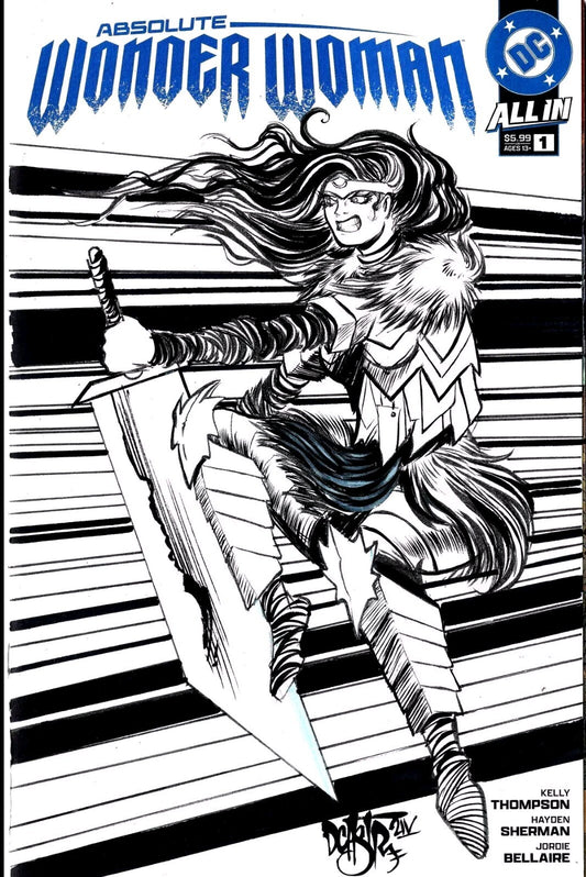 Absolute Wonder Woman 1 (2024) DC Comic Sketch Variant Cvr W Original DCastr Art