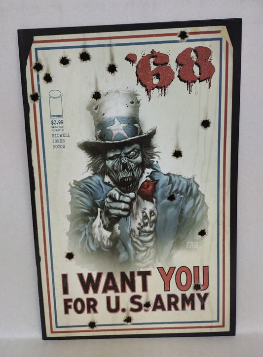 68 #1 (2006) Image Zombie Vietnam War Horror Comic Cover B Uncle Sam VF