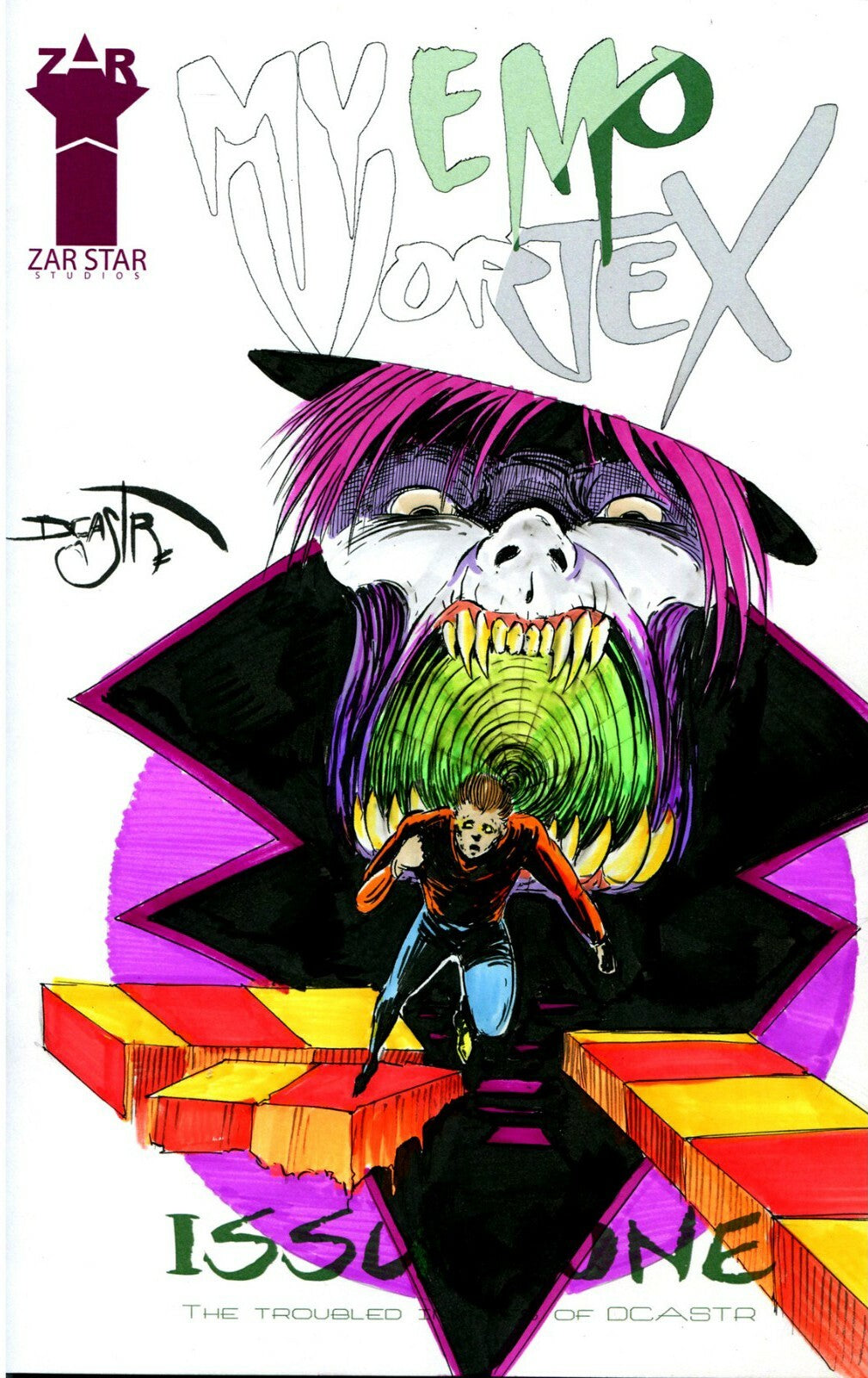 My Emo Vortex #1 (2016) Sketch Cover Comic w Original Dave Castr Art ARG COA 226