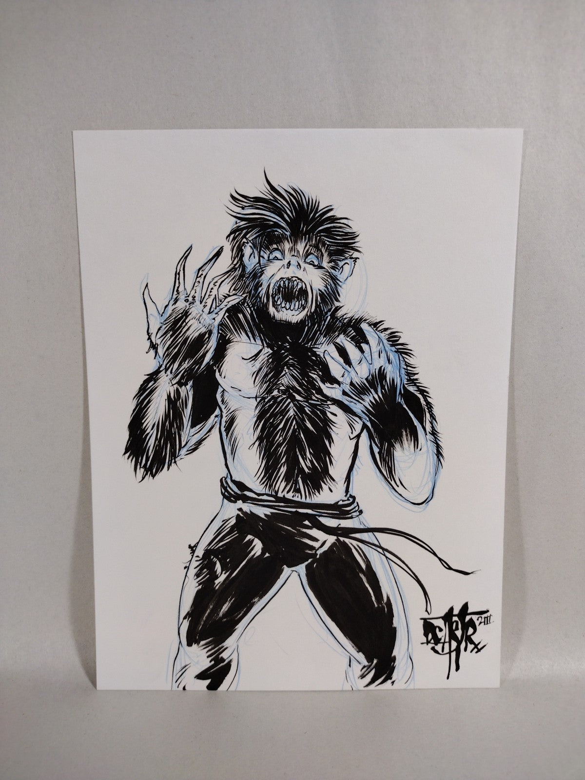 I’m a Wolfman (2023) 6 X 8" Dave Castr Original Illustration Art W ARG COA 76