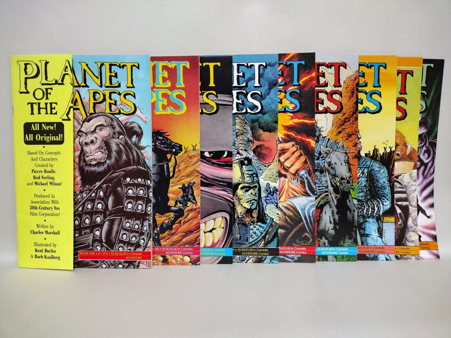 Planet Of The Apes 1990 Malibu Comic Lot Set #1 2 3 4 5 6 7 8 9 Charles Marshall