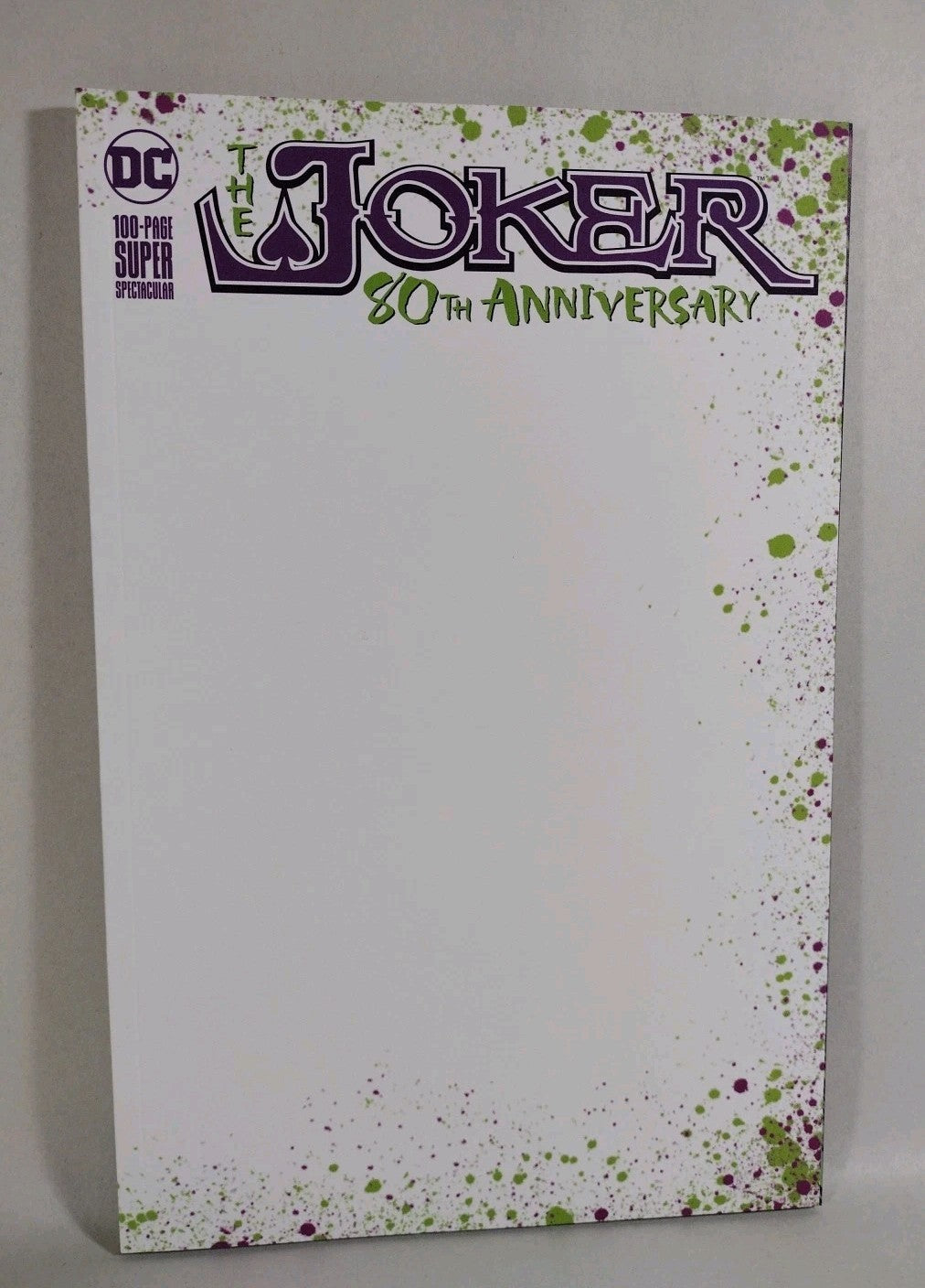 Joker: 80th Anniversary 100-Page Spectacular #1 Blank Sketch Variant Cover Comic