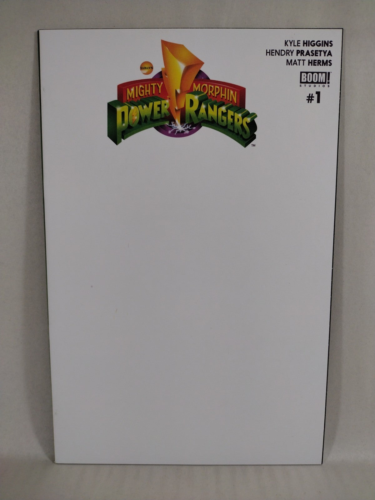 Mighty Morphin Power Rangers #1 (2016) Boom Blank Cover Variant Comic NM