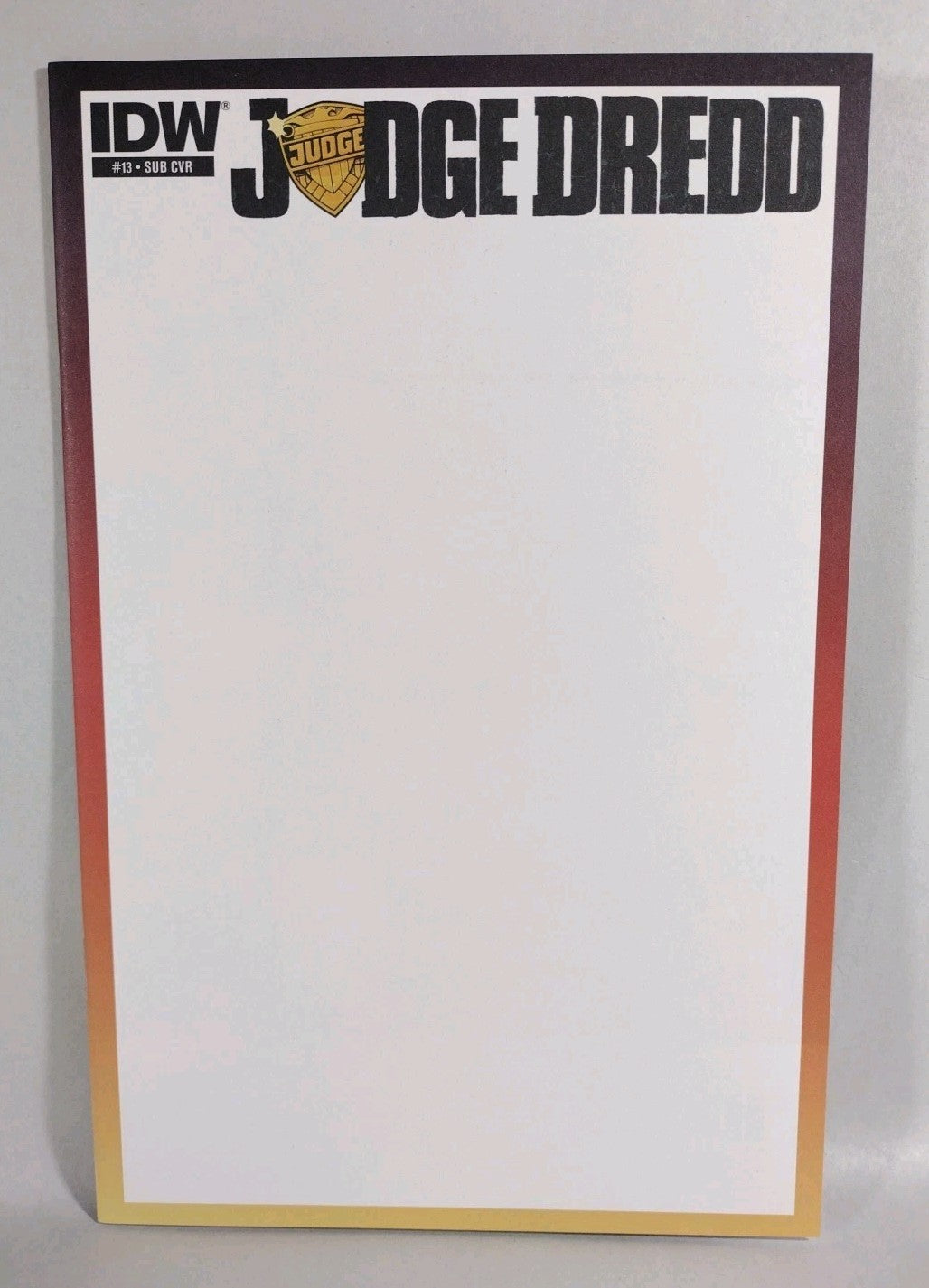 Judge Dredd #13 (2016) IDW Blank Sketch Variant Cover Comic New NM