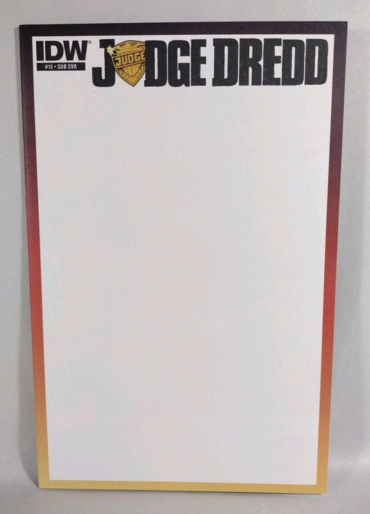 Judge Dredd #13 (2016) IDW Blank Sketch Variant Cover Comic New NM