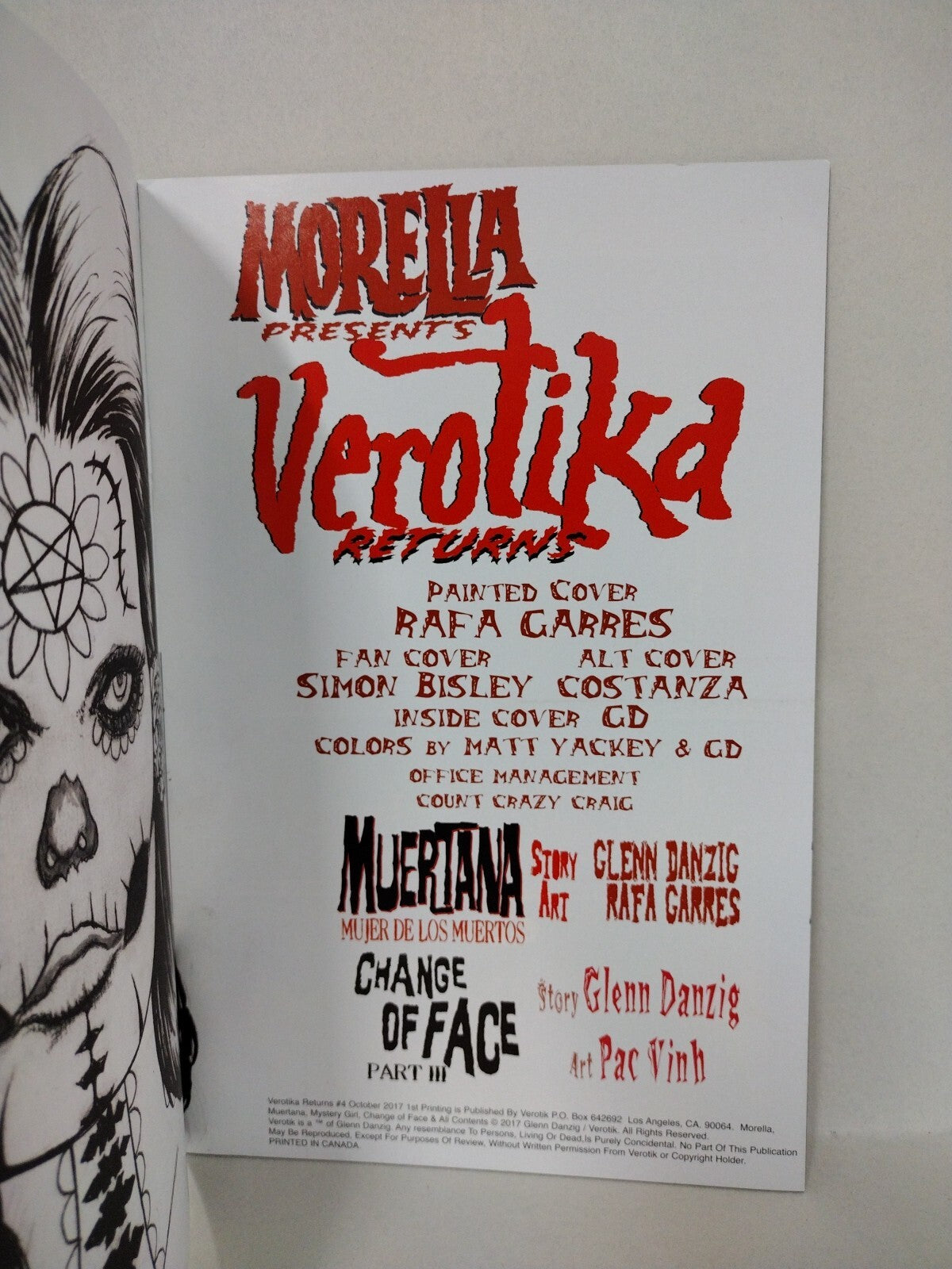 Vertotik Returns #4 (2017)  Sketch Cover W Original Dave Castr Muertana Art