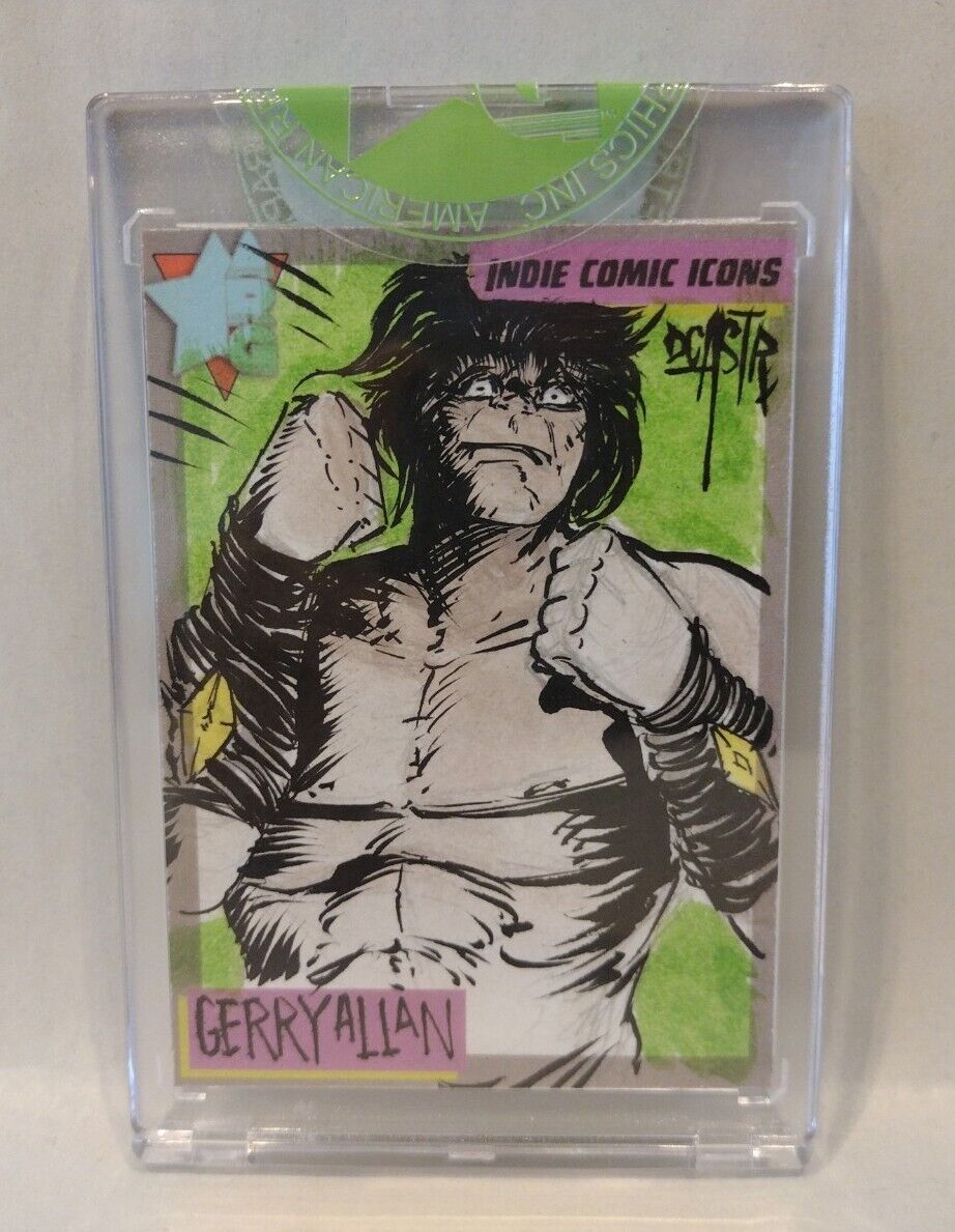 Indie Comic Icons Sketch Card w Original Gerry Allan Stone Art DCastr (2023) ARG