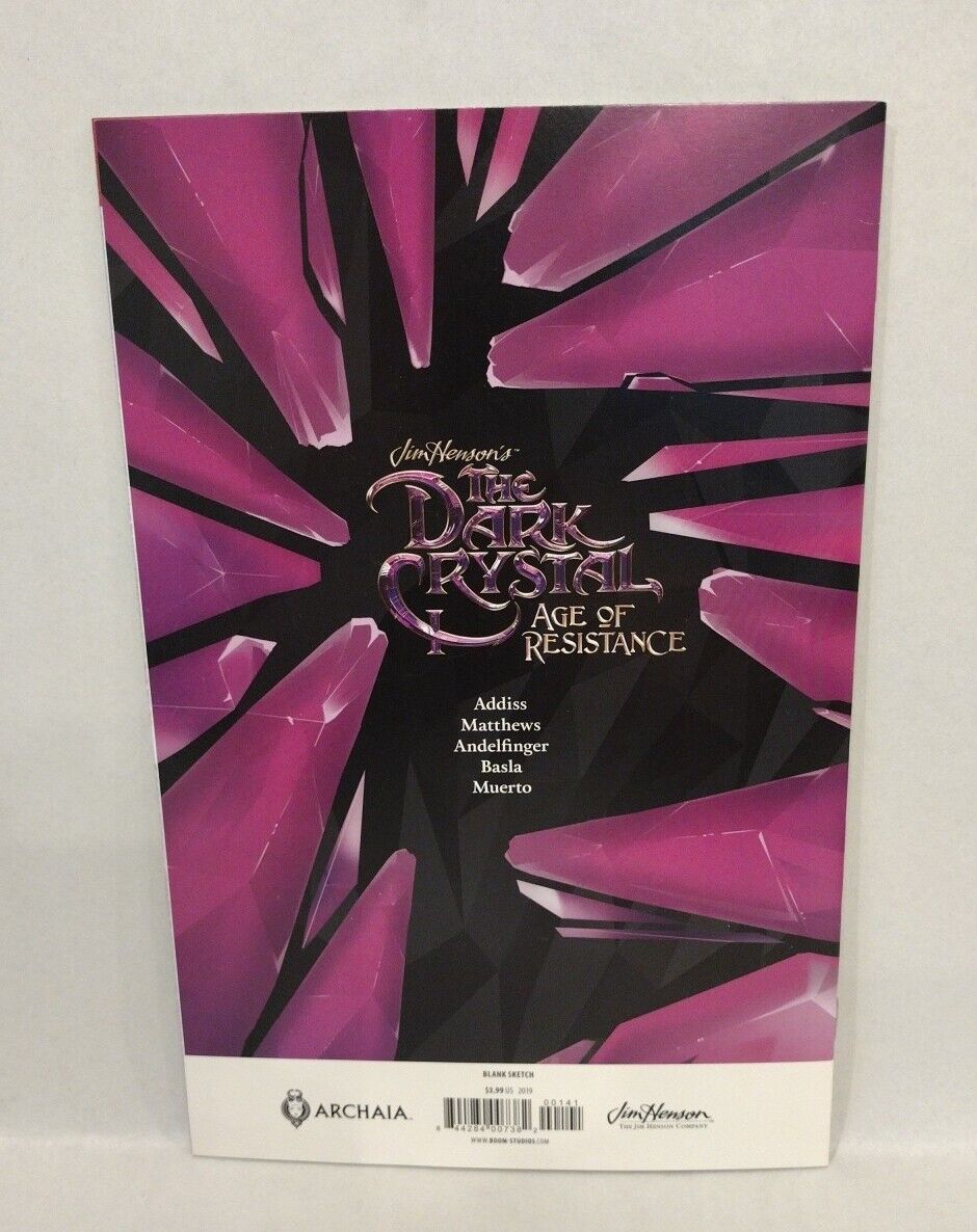 Dark Crystal Age of Resistance 1 (2019) Blank Cover Variant Comic W Original Art